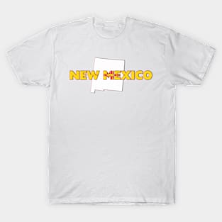 New Mexico Colored State Letters T-Shirt
